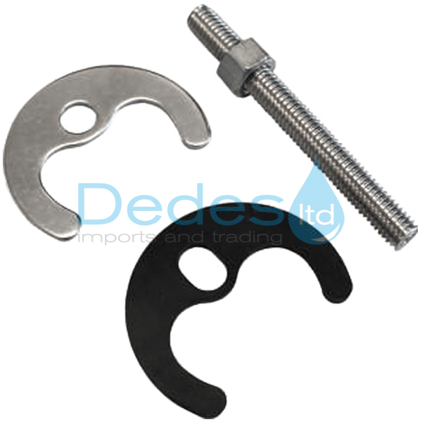 ΣΕΤ ΣΤΗΡΙΞΗΣ Β/Τ ΜΕ ΜΙΑ ΒΙΔΑ 75mm INOX Μ8, ΠΑΞΙΜΑΔΙ, ΠΕΤΑΛΟ, ΛΑΣΤΙΧΟ ΓΙΑ ΒΑΣΗ ΜΠΑΤΑΡΙΩΝ