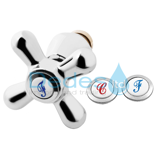 ΚΙΤ ΜΕ ΠΟΜΟΛΟ Β/Τ ΧΡΩΜΕ RETRO ΜΕΤΑΛ.Φ8xΖ15 HOT+COLD, ΚΑΜΠΑΝΑ ΜΕΤ., ΜΗΧΑΝΙΣΜΟ 1/2" Ζ15-Μ4, ΣΕ BLISTER