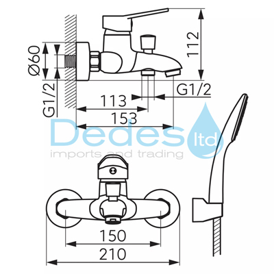 ΦΩΤΟΓΡΑΦΙΑ 2 ΜΠΑΤΑΡΙΑ ΛΟΥΤΡΟΥ ΜΙΞΕΩΣ ISSO ΧΡΩΜΕ B/T FERRO BIS11 Φ35 ΜΕ ΣΠΙΡΑΛ ΤΗΛΕΦΩΝΟ ΣΤΗΡΙΓΜΑ ΡΟΖΕΤΕΣ-ΕΚΚΕΝΤΡΑ