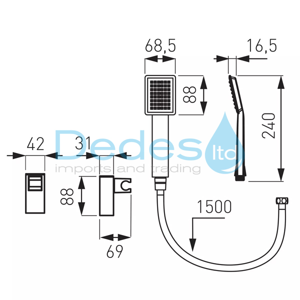 ΦΩΤΟΓΡΑΦΙΑ 4 ΚΙΤ ΤΕΤΡΑΓΩΝΟ ΜΑΥΡΟ ΜΑΤ SINUS ME ΣΠΙΡΑΛ ΣΤΗΡΙΓΜΑ ΤΗΛΕΦΩΝΟ U170BL-B FERRO ΓΙΑ ΜΠΑΤΑΡΙΕΣ ΛΟΥΤΡΟΥ VITTO