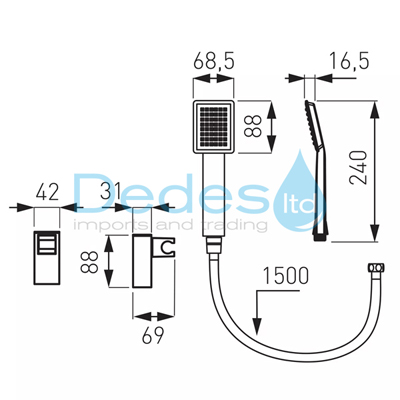 ΦΩΤΟΓΡΑΦΙΑ 2 ΚΙΤ ΤΕΤΡΑΓΩΝΟ ΧΡΩΜΕ SINUS ME ΣΠΙΡΑΛ ΣΤΗΡΙΓΜΑ ΤΗΛΕΦΩΝΟ U170B FERRO ΓΙΑ ΜΠΑΤΑΡΙΕΣ ΛΟΥΤΡΟΥ VITTO VERDEL