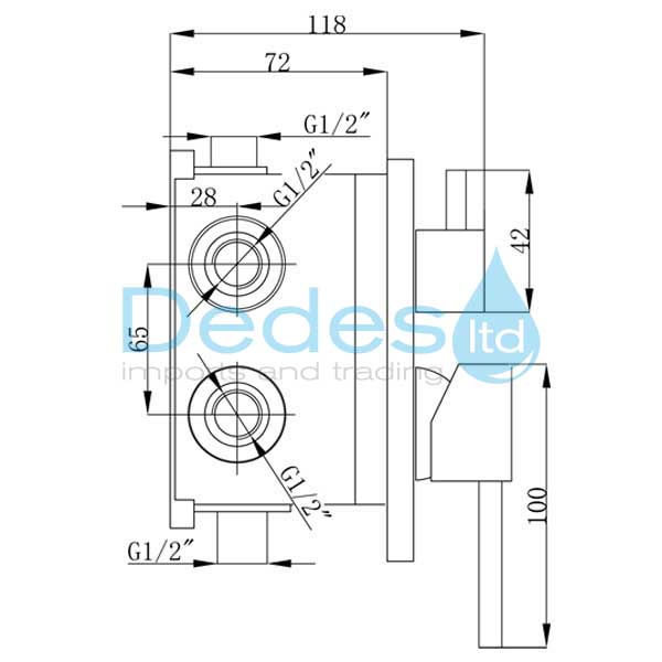 ΦΩΤΟΓΡΑΦΙΑ 3 ΜΠΑΤΑΡΙΑ ΝΤΟΥΖ ΕΝΤΟΙΧΙΣΜΟΥ ΜΙΞΕΩΣ INCASSO TONDO ΣΕ ΚΟΥΤΙ 2ΕΞΟΔΩΝ, ΔΙΑΝΕΜΗΤΗ, ΣΤΡΟΓΓΥΛΗ ΡΟΖΕΤΑ ΧΡΩΜΕ