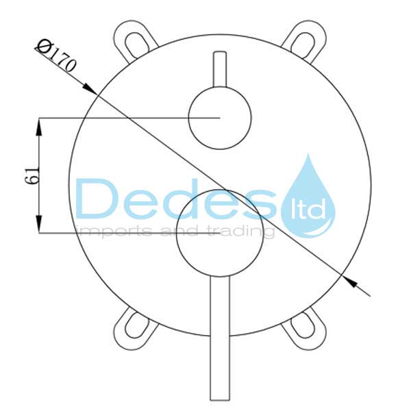 ΦΩΤΟΓΡΑΦΙΑ 2 ΜΠΑΤΑΡΙΑ ΝΤΟΥΖ ΕΝΤΟΙΧΙΣΜΟΥ ΜΙΞΕΩΣ ΜΑΥΡΗ INCASSO TONDO ΣΕ ΚΟΥΤΙ 2ΕΞΟΔΩΝ, ΔΙΑΝΕΜΗΤΗ, ΣΤΡΟΓΓΥΛΗ ΡΟΖΕΤΑ