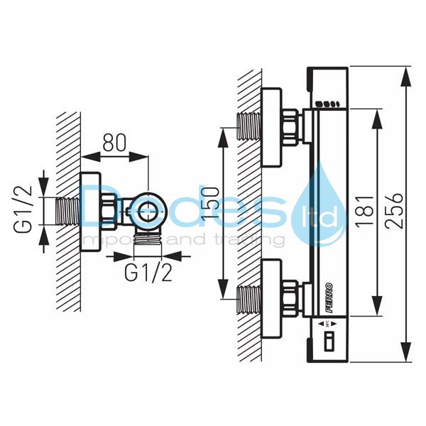 ΦΩΤΟΓΡΑΦΙΑ 3 ΜΠΑΤΑΡΙΑ ΝΤΟΥΖΙΕΡΑΣ ΘΕΡΜΟΣΤΑΤΙΚΗ ΜΙΞΕΩΣ TRM7 MINIMAL FERRO ΧΡΩΜΕ TRINITY 1/2" ΠΑΡΟΧΗ ΧΩΡΙΣ ΡΟΥΞΟΥΝΙ