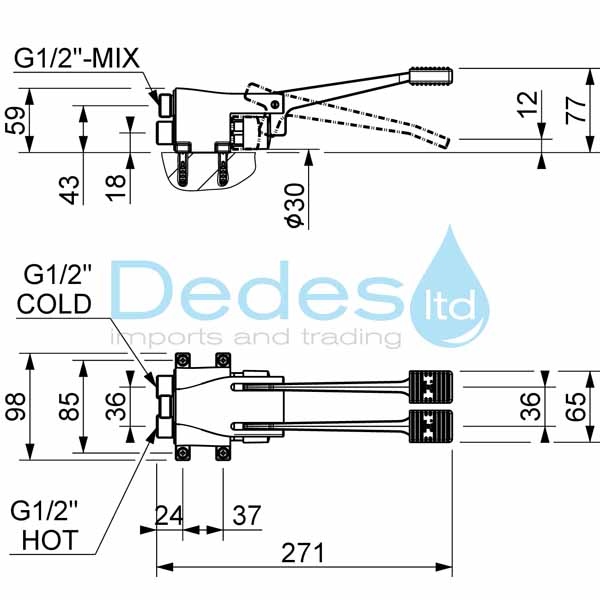 ΦΩΤΟΓΡΑΦΙΑ 4 ΠΕΝΤΑΛ ΧΡΩΜΕ Ν.9010 MCM ΔΙΠΛΟ ΠΑΤΗΜΑ ΖΕΣΤΟ-ΚΡΥΟ 1/2" ΜΕ ΒΑΛΒ. ΑΝΤ/ΦΗΣ ΔΑΠΕΔΟΥ-ΤΟΙΧΟΥ ΓΥΑΛΙΣ. ΙΤΑΛΙΑΣ