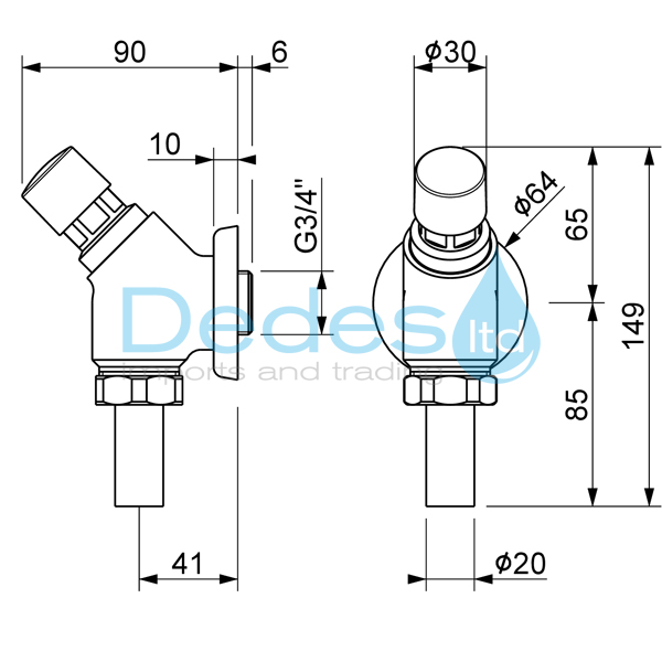 ΦΩΤΟΓΡΑΦΙΑ 2 ΝΤΑΛ-ΦΛΟΥΣΟΜΕΤΡΟ ΡΟΗΣ W/C Ν.9457 MCM 3/4" ΕΞΩΤΕΡΙΚΟ ΧΡΩΜΕ 3-5sec ΙΤΑΛΙΑΣ ΜΕ ΡΟΖΕΤΑ 45° ΣΕ ΤΟΙΧΟ