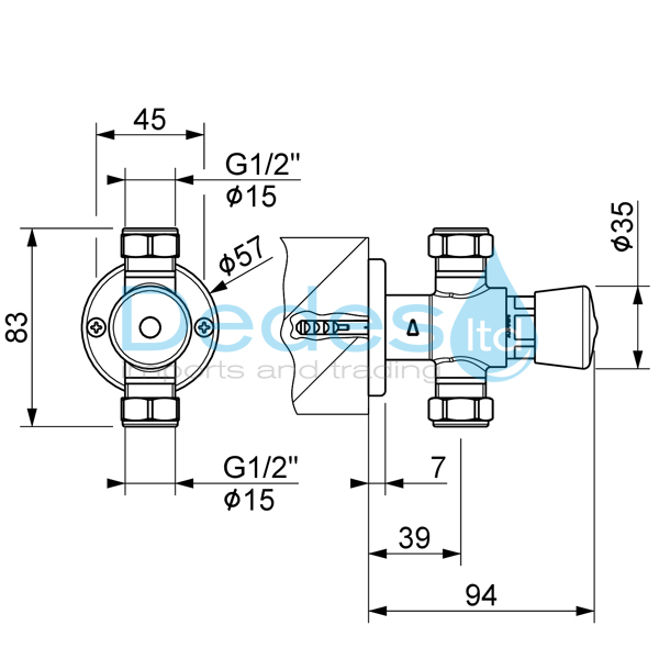 ΦΩΤΟΓΡΑΦΙΑ 2 ΔΙΑΚΟΠΤΗΣ ΕΞΩΤΕΡΙΚΟΣ ΝΤΟΥΖΙΕΡΑΣ 1/2" ΑΡΣ-ΑΡΣ. TOIXOY Νο9006 MCM ΠΑΤΗΤΟΣ ΧΡΟΝΟΚ/ΡΗΣΗ 25-30sec ΙΤΑΛΙΑΣ