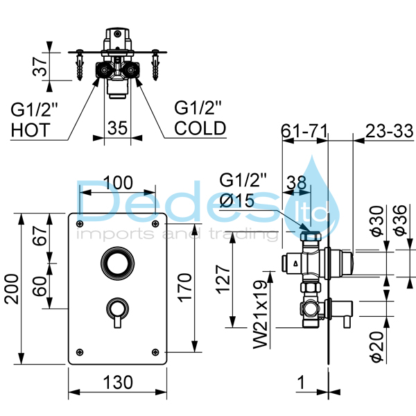 ΦΩΤΟΓΡΑΦΙΑ 2 ΔΙΑΚΟΠΤΗΣ ΝΤΟΥΖΙΕΡΑΣ ΜΙΞΕΩΣ ΕΝΤΟΙΧΙΣΜΟΥ Νο9005 ΜΙΧ MCM ΠΑΤΗΤ.1/2'' ΜΕ ΧΡΟΝΟΚΑΘΥΣΤΕΡΗΣΗ 25-30sec ΙΤΑΛ