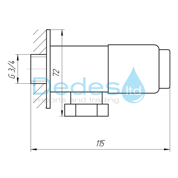 ΦΩΤΟΓΡΑΦΙΑ 2 ΝΤΑΛ-ΦΛΟΥΣΟΜΕΤΡΟ ΡΟΗΣ W/C Ν.472-Α ΕΞΩΤΕΡΙΚΟ 1" ΧΡΩΜΕ TREMOLADA ΙΤΑΛΙΑΣ ΚΑΘΕΤΟ ΣΕ ΤΟΙΧΟ ΜΕ ΕΞΟΔΟ Μ38