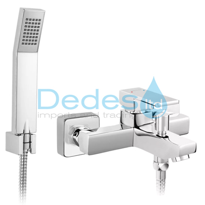 ΜΠΑΤΑΡΙΑ ΛΟΥΤΡΟΥ Β/Τ ΜΙΞΕΩΣ ZICCO ΧΡΩΜΕ ΤΕΤΡΑΓΩΝΗ FERRO BZI11 Φ25 ΜΕ ΤΗΛΕΦΩΝΟ ΣΠΙΡΑΛ ΣΤΗΡΙΓΜΑ ΡΟΖΕΤ.