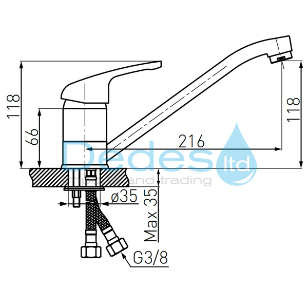 ΦΩΤΟΓΡΑΦΙΑ 2 ΜΠΑΤΑΡΙΑ ΝΕΡΟΧΥΤΟΥ ΓΡΑΝΙΤΗΣ ΜΑΥΡΟΣ ΜΙΞΕΩΣ FREYA ΧΑΜΗΛΗ ΠΕΡΙΣΤΡ/ΝΗ BFR4B ΠΛΗΡΗΣ ΜΕ ΣΠΙΡΑΛ & ΣΤΗΡΙΓΜΑ
