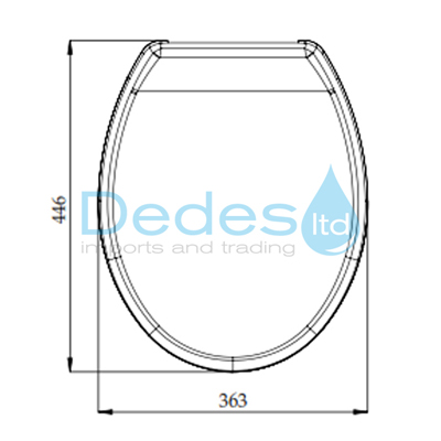 ΦΩΤΟΓΡΑΦΙΑ 2 ΚΑΛΥΜΜΑ ΠΛΑΣΤΙΚΟ ΛΕΥΚΟ LOTOS SLIM DESIGN 446mm x 363mm ΜΕ ΤΑ ΣΤΗΡΙΓΜΑΤΑ ΓΙΑ ΛΕΚΑΝΗ W/C