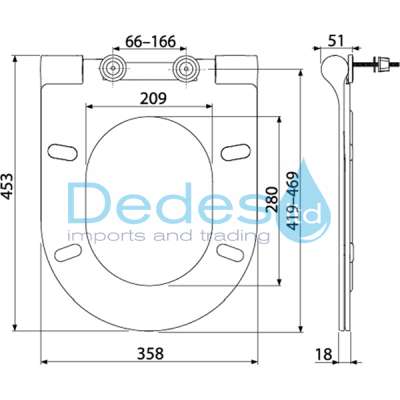 ΦΩΤΟΓΡΑΦΙΑ 2 ΚΑΛΥΜΜΑ SOFTCLOSE ΛΕΥΚΟ W/C Β/Τ A67 SLIM ALCAPLAST DUROPLAST 453x358x18 ΑΝΤΙΒΑΚΤ/KO CLICK SYSTEM