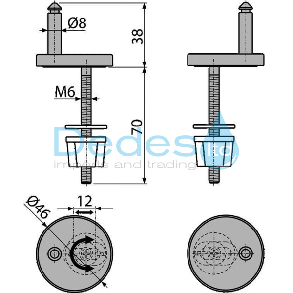 ΦΩΤΟΓΡΑΦΙΑ 2 ΣΕΤ-ΣΤΗΡΙΓΜΑ ΑΝΤΑΛ/ΚΟ Z0137-ND ALCAPLAST ΓΙΑ ΚΑΛΥΜΜΑ W/C A66 A64 A67 ΜΕ INOX ΚΑΛΥΨΗ ANEY SOFT CLOSE