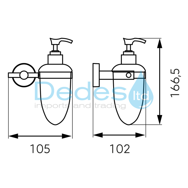 ΦΩΤΟΓΡΑΦΙΑ 2 DISPENSER ΤΟΙΧΟΥ ΥΓΡΟΥ ΣΑΠΟΥΝΙΟΥ Β/Τ ΣΤΡΟΓΓΥΛΟ ΜΕ ΓΥΑΛΙ FERRO ΟΡΕΙΧΑΛΚΙΝΟ ΣΕΙΡΑ MEPHISTO ΣΕ BLISTER