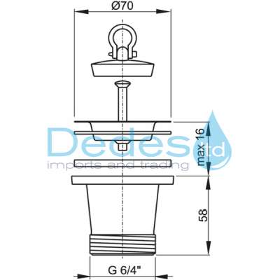 ΦΩΤΟΓΡΑΦΙΑ 2 ΒΑΛΒΙΔΑ ΝΕΡΟΧΥΤH ΠΛΑΣΤΙΚΗ ΜΑΚΡΥΛΑΙΜΗ Β/Τ A34 ALCAPLAST 1.1/2"xΦ70 ΧΡΩΜΕ ΣΧΑΡΑΚΙ INOX & ΤΑΠΑ ΕΛΑΣΤΙΚΗ