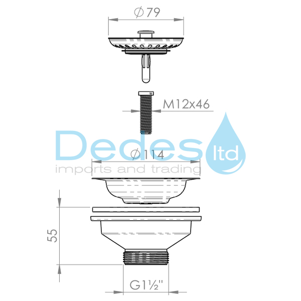 ΦΩΤΟΓΡΑΦΙΑ 2 ΒΑΛΒΙΔΑ ΝΕΡΟΧΥΤΗ ΤΥΠ. CARRON ΙΤΑΛΙΑΣ ΠΛΑΣΤΙΚΗ 1.1/2"xΦ115-79 INOX ΣΧΑΡΑ ΤΑΠΑ ECOTYPE ΒΙΔΑ ΠΛΑΣ.4,6cm