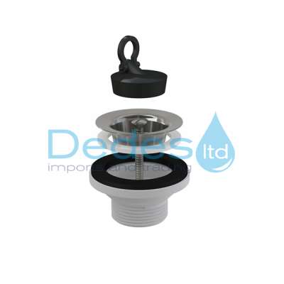 ΒΑΛΒΙΔΑ ΝΕΡΟΧΥΤH ΠΛΑΣΤΙΚΗ B/T A33 ALCAPLAST 1.1/2"xΦ70 ΧΡΩΜΕ ΣΧΑΡΑΚΙ INOX & ΤΑΠΑ ΕΛΑΣΤΙΚΗ