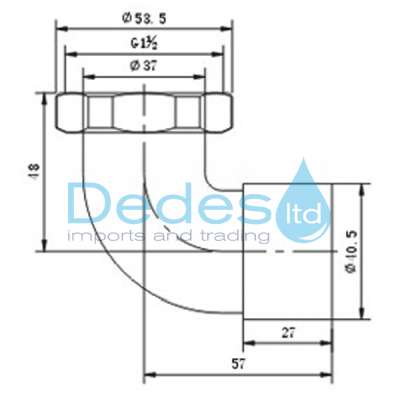 ΦΩΤΟΓΡΑΦΙΑ 2 ΓΩΝΙΑ ΑΠΟ PVC Φ40 x 1.1/2" με ΟΡΕΙΧΑΛΚΙΝΟ ΠΑΞΙΜΑΔΙ ΓΙΑ ΒΑΛΒΙΔΕΣ ΜΠΑΝΙΟΥ & ΝΤΟΥΖΙΕΡΑΣ