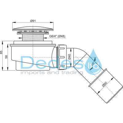ΦΩΤΟΓΡΑΦΙΑ 2 ΒΑΛΒΙΔΑ-ΣΙΦΩΝ ΠΛΑΣΤΙΚΗ ΓΙΑ ΝΤΟΥΖΙΕΡΑ Φ60 A471CR ALCAPLAST L65-58xΦ91 ABS ΧΡΩΜΕ ΚΑΛΥΜ.& ΕΞΟΔΟ Φ40-Φ50
