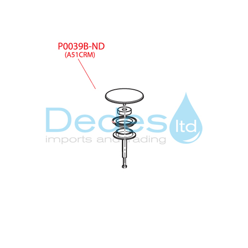 ΤΑΠΑ ΠΛΗΡΗΣ ΑΝΤΑΛΛΑΚΤΙΚΟ P0039-ND ALCAPLAST ΓΙΑ ΑΥΤΟΜΑΤΗ ΒΑΛΒΙΔΑ A54CRM & A51CRM ΛΟΥΤΡΟΥ