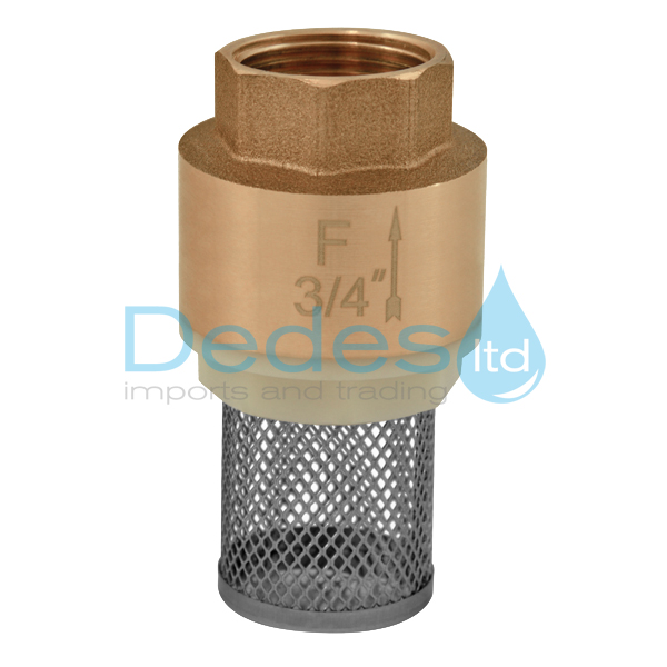 ΒΑΛΒΙΔΑ ΑΝΤΕΠ/ΦΗΣ ΟΡΕΙΧ/ΚΙΝΗ 1.1/4" ΘΗΛ. 8bar ΜΕ ΕΝΣΩΜΑΤ/ΝΟ ΦΙΛΤΡΟ ΒΙΔΩΤΟ ΠΛΑΣΤ.& ΙΝΟΧ ΣΙΤΑ 0-100⁰ C