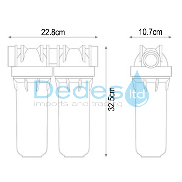 ΦΩΤΟΓΡΑΦΙΑ 2 ΦΙΛΤΡΟ ΝΕΡΟΥ DP-DUO 10" ΔΙΠΛΟ ATLAS ΚΑΤΩ ΤΟΥ ΠΑΓΚΟΥ ΛΕΥΚΟ 10bar 1/2" ΠΛΗΡΗΣ ΜΕ ΒΑΣΗ ΚΛΕΙΔΙ 2ΜΑΣΤΟΥΣ