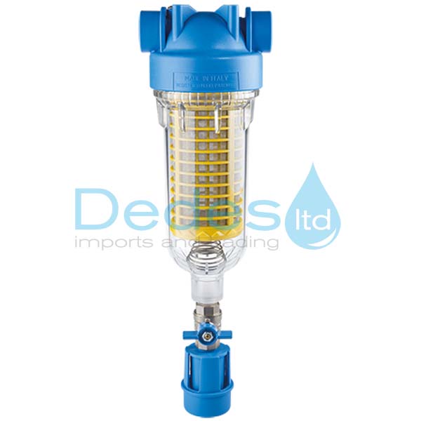 ΦΙΛΤΡΟ ΝΕΡΟΥ ΠΛΑΣΤIKO HYDRA 3/4” Θ.Θ. ATLAS ΜΕ RLH 90mcr ΕΝΘΕΤΟ, ΔΙΑΚΟΠTH ΑΠΟΣΤΡ/ΣΗΣ, ΔΙΑΦΑΝΟ ΔΟΧΕΙΟ