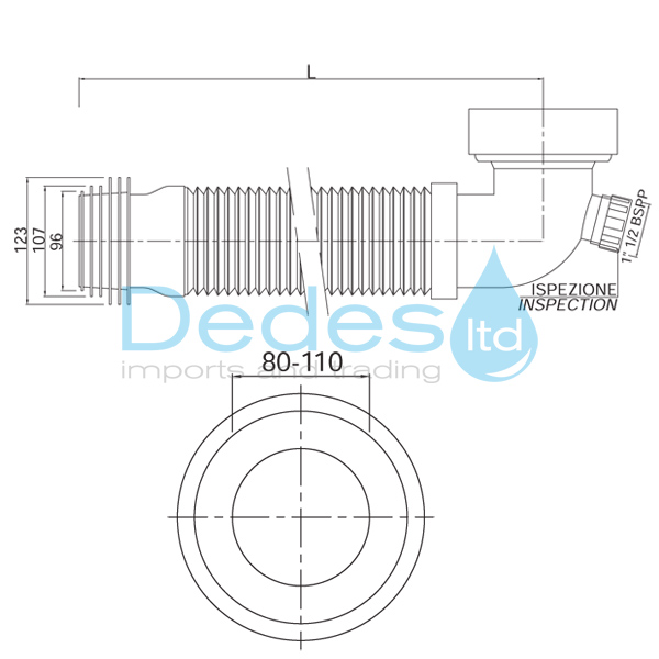 ΦΩΤΟΓΡΑΦΙΑ 2 ΓΩΝΙΑ ΛΕΥΚΗ PVC Φ80-110 ΣΠΙΡΑΛΩΤΗ Φ96-123 ΜΕ ΑΝΑΜΟΝΗ 1.1/2" L590mm ΓΙΑ ΤΟΠΘΕΤ. ΠΙΣΩ ΑΠΟ ΛΕΚΑΝΕΣ WC