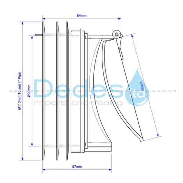 ΦΩΤΟΓΡΑΦΙΑ 2 ΑΝΤΕΠΙΣΤΡΟΦΟ-ΑΝΤΙΤΡΩΚΤΙΚΟ ΦΡΑΓΜΑ ΡΟΗΣ ΝΕΡΟΥ ΓΙΑ ΣΩΛΗΝΕΣ Φ110, ΤΟΠΘΕΤΗΣΗ ΠΙΣΩ ΑΠΟ ΛΕΚΑΝΕΣ WC