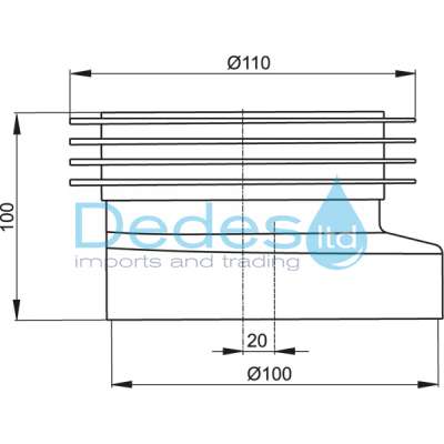 ΦΩΤΟΓΡΑΦΙΑ 2 ΣΥΝΔΕΣΜΟΣ W/C ΜΙΚΡΟΣ ΕΚΚΕΝΤΡΟΣ G1091E ΛΕΥΚΟΣ ΙΤΑΛΙΑΣ Φ100/110 ΠΛΑΣΤΙΚΟΣ L100mm ΕΛΑΣΤΙΚΟΣ