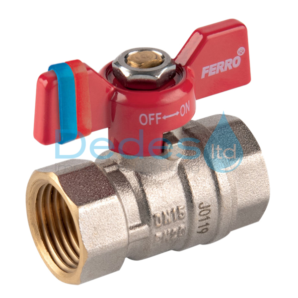 ΔΙΑΚΟΠΤΗΣ ΣΦΑΙΡΙΚΟΣ 1/2" FERRO PN20 ΧΡΩΜΕ F-COMFORT ΘΗΛΥΚΟ ΘΗΛΥΚΟ ΜΕ ΠΕΤΑΛΟΥΔΑ ΑΛΟΥΜΙΝΙΟΥ