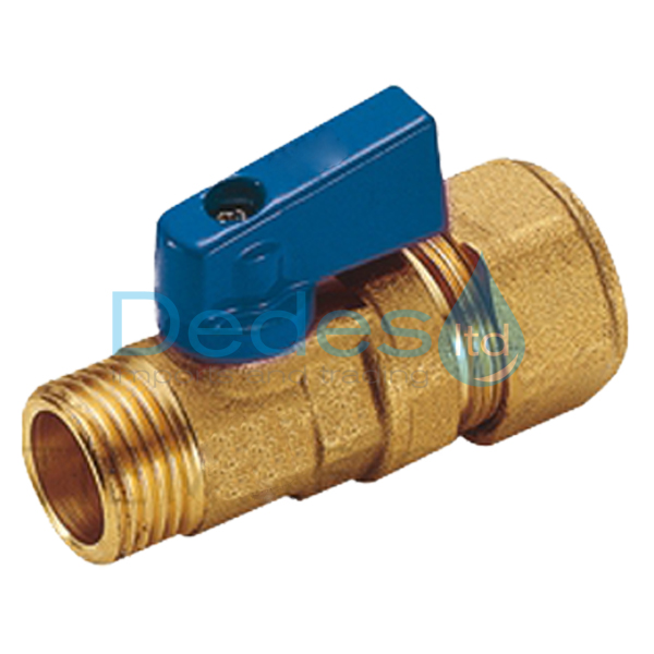 ΔΙΑΚΟΠΤΑΚΙ ΣΦΑΙΡΙΚΟ ΚΙΤΡΙΝΟ ΣΩΜΑ TUBO Φ15x2.5x1/2" ΑΡΣΕΝ.ΣΥΣΦΙΞΗΣ ΣΩΛΗΝΑΣ PEX ΜΕ ΜΠΛΕ ΠΟΜΟΛΟ