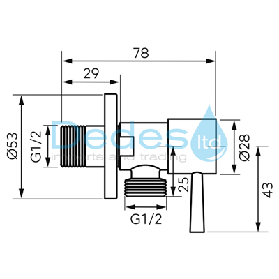 ΦΩΤΟΓΡΑΦΙΑ 2 ΔΙΑΚΟΠΤΑΚΙ ΓΩΝΙΑ 1/2"x1/2" ΜΑΥΡΟ MATT LUX ΣΤΡΟΓΓΥΛΟ ΜΙΣΟΣΤΡ. 90° Z296-BL FERRO ΟΡΕΙΧΑΛ/ΝΟ ME ΡΟΖΕΤΑ