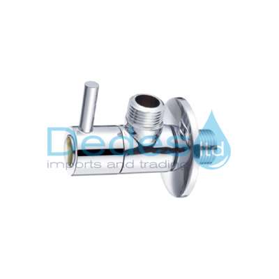 ΔΙΑΚΟΠΤΑΚΙ ΓΩΝΙΑ 1/2"x1/2" ΧΡΩΜΕ LUX ΣΤΡΟΓΓΥΛΟ MINIMAL ΙΤΑΛ. ΜΙΣΟΣΤΡΟΦΟ 90° ΟΡΕΙΧΑΛ/ΝΟ ME ΡΟΖΕΤΑ Φ55