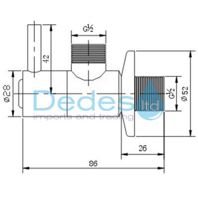 ΦΩΤΟΓΡΑΦΙΑ 2 ΔΙΑΚΟΠΤΑΚΙ ΓΩΝΙΑ 1/2"x1/2" ΧΡΩΜΕ LUX ΣΤΡΟΓΓΥΛΟ MINIMAL ΙΤΑΛ. ΜΙΣΟΣΤΡΟΦΟ 90° ΟΡΕΙΧΑΛ/ΝΟ ME ΡΟΖΕΤΑ Φ55