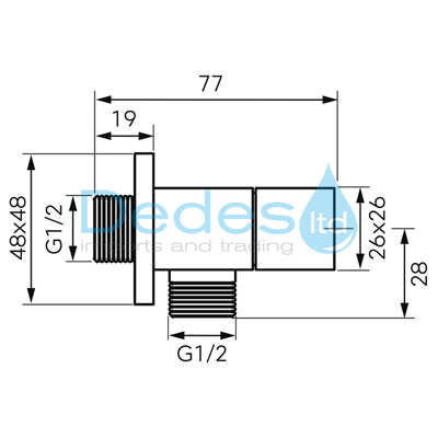 ΦΩΤΟΓΡΑΦΙΑ 2 ΔΙΑΚΟΠΤΑΚΙ ΓΩΝΙΑ 1/2"x1/2" ΜΑΥΡΟ MATT LUX ΤΕΤΡΑΓΩΝΟ ΜΙΣΟΣΤΡ. 90° Z294-BL FERRO ΟΡΕΙΧΑΛ/ΝΟ ME ΡΟΖΕΤΑ