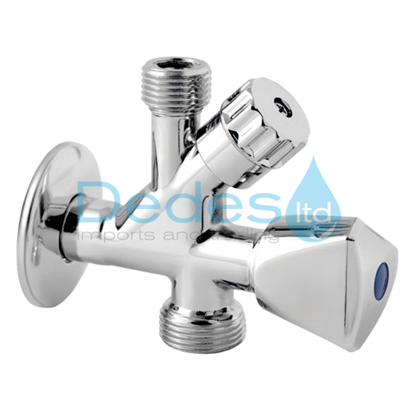 ΔΙΑΚΟΠ.ΔΙΠΛΟ ΧΡΩΜΕ ΓΩΝΙΑ 1/2"x 1/2" x 3/4" Β/Τ CF5105 FERRO ΠΟΛΥΣΤΡ. ΜΕΤΑΛ. ΠΟΜΟΛΟ & ΡΟΖΕΤΑ ΣΕ ΚΟΥΤΙ
