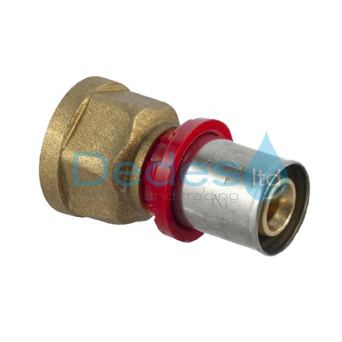 ΡΑΚΟΡ ΠΡΕΣΑΡΙΣΤΟ ΘΗΛΥΚΟ 3/4" xΦ20 x2,0 mm ΟΡΕΙΧΑΛΚΙΝΟ ΜΕ ΚΥΑΘΙΟ ΙΝΟΧ +10 BAR +90˚C UΝΙ ΙSΟ 7/1 ΙΤΑΛ.