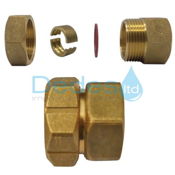 ΦΩΤΟΓΡΑΦΙΑ 2 ΡΑΚΟΡ ΜΗΧΑΝΙΚΗΣ ΣΥΣΦΙΞΗΣ Φ16x3/4" ΘΗΛΥKO ΚΙΤΡΙΝΟ ΓΙΑ ΣΩΛΗΝΑ INOX AISI 316 ΜΕ ΟΡΕΙΧ/ΝΟ ΔΑΧΤΥΛΙΔΙ