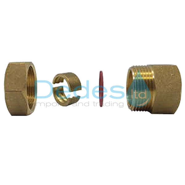 ΦΩΤΟΓΡΑΦΙΑ 3 ΡΑΚΟΡ ΜΗΧΑΝΙΚΗΣ ΣΥΣΦΙΞΗΣ Φ16x3/4" ΘΗΛΥKO ΚΙΤΡΙΝΟ ΓΙΑ ΣΩΛΗΝΑ INOX AISI 316 ΜΕ ΟΡΕΙΧ/ΝΟ ΔΑΧΤΥΛΙΔΙ