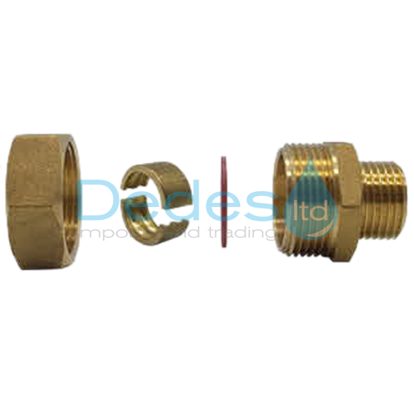 ΦΩΤΟΓΡΑΦΙΑ 3 ΡΑΚΟΡ ΜΗΧΑΝΙΚΗΣ ΣΥΣΦΙΞΗΣ Φ16x3/4" ΑΡΣΕΝIKO ΚΙΤΡΙΝΟ ΓΙΑ ΣΩΛΗΝΑ INOX AISI 316 ΜΕ ΟΡΕΙΧ/ΝΟ ΔΑΧΤΥΛΙΔΙ