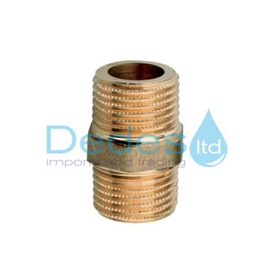 ΝΙΠΕΛ ΟΡΕΙΧΑΛΚΙΝΟ 1/2" ΒΒ/Τ ΜΑΚΡΥ Φ15 ΑΡΣ. ΕΞΑΓΩΝΟ #21 ΚΙΤΡΙΝΟ L34 ΒΙΔΩΤΟ 40gr UNI EN 12164 ΙΤΑΛΙΑΣ