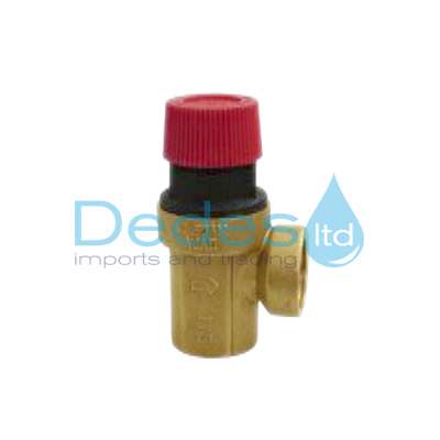 ΒΑΛΒΙΔΑ ΑΣΦΑΛΕΙΑΣ ΚΑΛΟΡΙΦΕΡ 1/2" 3bar ΘΗΛΥΚΗ-ΘΗΛΥΚΗ ΙΤΑΛΙΑΣ ΟΡΕΙΧΑΛΚΙΝΗ ΜΕ ΚΕΦΑΛΗ ABS