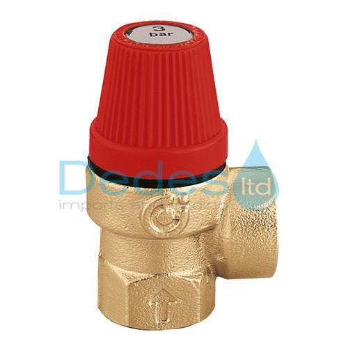 ΒΑΛΒΙΔΑ ΑΣΦΑΛΕΙΑΣ ΚΑΛΟΡΙΦΕΡ CALEFFI 3/4" 4bar ΘΗΛ.-ΘΗΛ.Art.311540 ΟΡΕΙΧΑΛΚΙΝ.PN10 5-110°C ΚΕΦΑΛΗ ABS