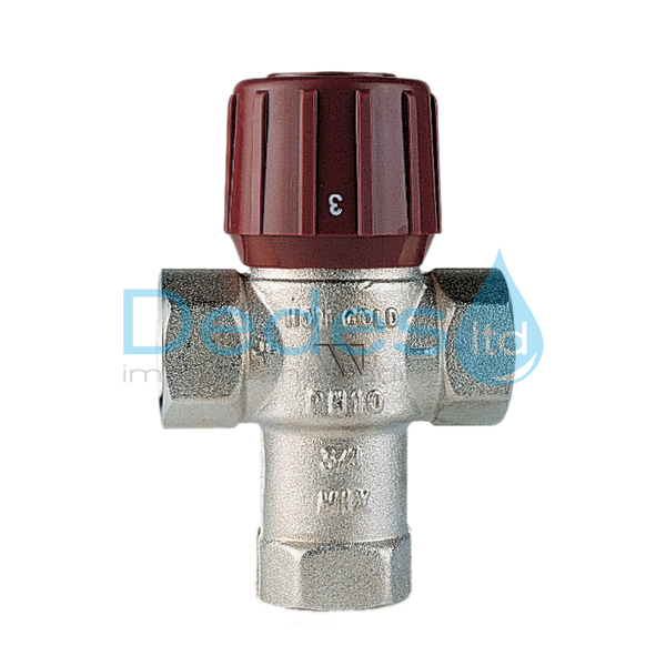 ΘΕΡΜΟΣΤΑΤΙΚΟΣ ΑΝΑΜΕΙΚΤΗΣ 1" Θ.Θ.Θ. ΣΥΣΤΗΜΑΤΩΝ ΜΕ ΕΞΟΔΟ ΝΕΡΟΥ 32-50˚C PN10 ΧΡΩΜΕ WATTS 6111C1 ΙΤΑΛΙΑΣ