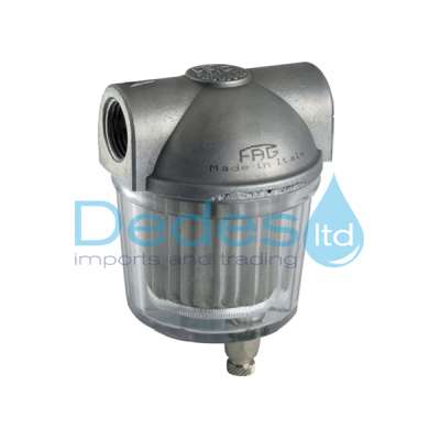 ΦΙΛΤΡΟ ΠΕΤΡΕΛΑΙΟΥ FAG ΙΤΑΛΙΑΣ 3/8" ΘΗΛ.με ΝΕΡΟΠΑΓΙΔΑ ΔΙΑΦΑΝΟ ΠΟΤΗΡΙ & ΚΑΠΑΚΙ ΑΛΟΥΜΙΝΙΟΥ