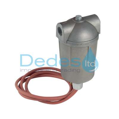 ΦΙΛΤΡΟ ΠΕΤΡΕΛΑΙΟΥ ΘΕΡΜΑΙΝΟΜΕΝΟ FAG ΙΤΑΛΙΑΣ 1/2" ΘΗΛ. ΜΕ ΑΝΤΙΣΤΑΣΗ 0.5lit ΑΛΟΥΜΙΝΙΟΥ ΠΟΤΗΡΙ & ΚΑΠΑΚΙ