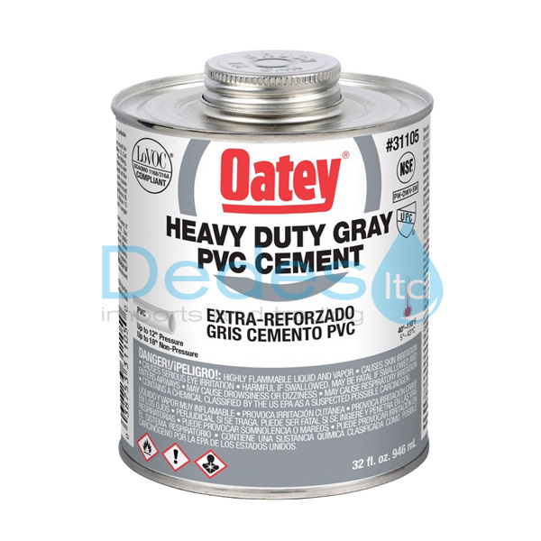 ΚΟΛΛΑ P.V.C.ΑΜΕΡΙΚΗΣ 250ml ΓΚΡΙ ΠΛΑΣΤΙΚΩΝ OATEY Β/Τ ΜΕ ΣΦΟΥΓΓΑΡΑΚΙ 8oz ΣΕ ΜΕΤΑΛΛΙΚΟ ΒΑΖΑΚΙ