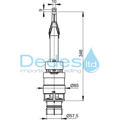 ΦΩΤΟΓΡΑΦΙΑ 2 ΜΗΧΑΝΙΣΜΟΣ ΑΝΤΑΛ/ΚΤΙΚΟ A06 ALCAPLAST ΓΙΑ ΚΑΖΑΝΑΚΙ ΕΝΤΟΙΧΙΣΜΟΥ ΔΑΠΕΔΟΥ Α101/1200 ΤΟΙΧΟΥ Α100/1000